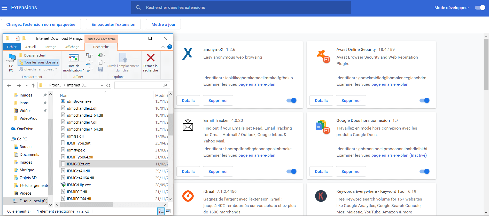 Extensions IDM Chrome - Int&eacute;gration du Module IDM dans Chrome, Firefox, Edge, et tout autre Navigateur