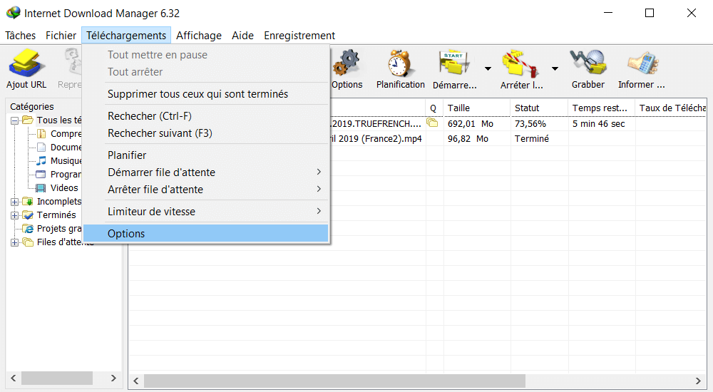 IDM Telechargements Options - Comment Lire une Vid&eacute;o en Cours de T&eacute;l&eacute;chargement sur IDM avec VLC Media Player