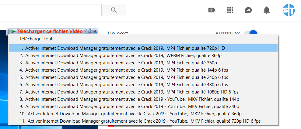 Telecharger Video YouTube 720p MP4 - T&eacute;l&eacute;charger Une Vid&eacute;o YouTube & Facebook en Ligne avec IDM