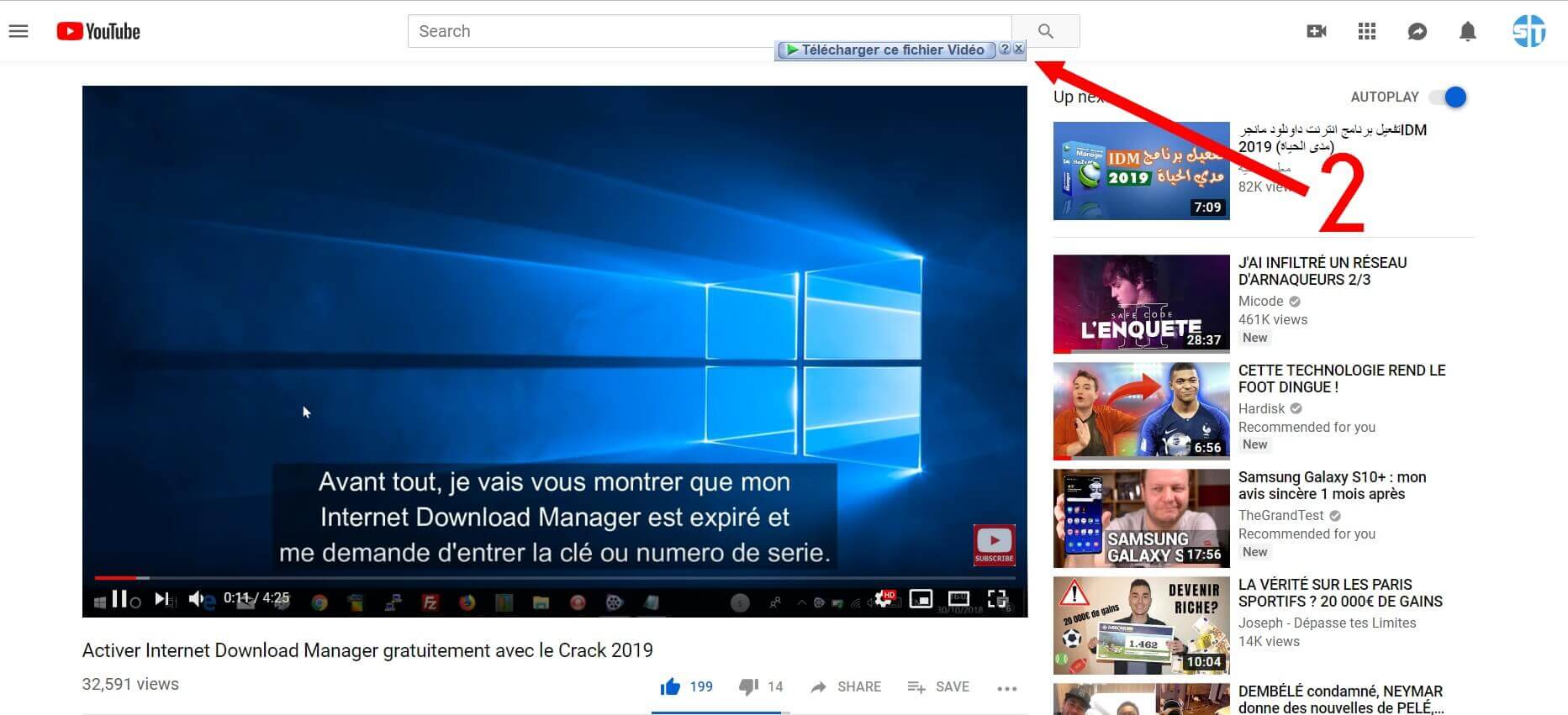 Telecharger ce fichier Vid&eacute;o avec IDM - T&eacute;l&eacute;charger Une Vid&eacute;o YouTube & Facebook en Ligne avec IDM